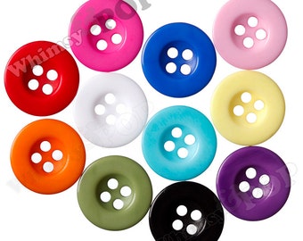 Blue Round Buttons 4 hole buttons 15mm Buttons g454815 20 Round Buttons