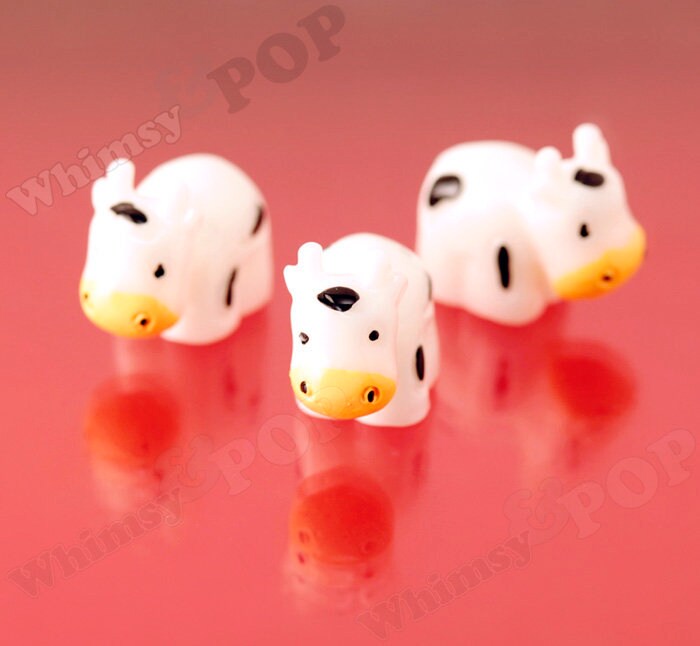 Dairy Cow Cabochons, 3D Cow Jewelry Decoden Slime Charm Cabochon, Far…
