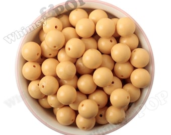 16mm - Goldenrod Yellow Gumball Beads, Chunky Gumball Beads, 16mm Gumball Beads, 16mm Chunky Beads, 16mm Beads, Bubblegum Beads, 2mm Hole