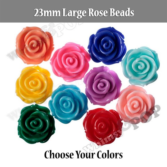 23mm Large Flower Beads, Chunky Rose Beads, Drilled Roses, Drilled Flowers, Rose  Beads, Flowers With Holes, Flower Shaped Beads, 23mm - Etsy
