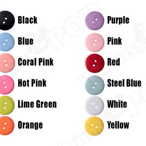 Colorful Resin Buttons, 23mm Sewing Buttons for Crafting, China Buttons, Rainbow Buttons, Sewing Supplies, Pink Plastic Buttons image 2