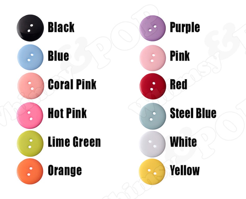 Colorful Resin Buttons, 23mm Sewing Buttons for Crafting, China Buttons, Rainbow Buttons, Sewing Supplies, Pink Plastic Buttons image 2