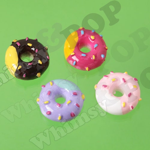 NEW Sprinkle Icing Doughnut Donut Decoden Resin Flatback Etsy