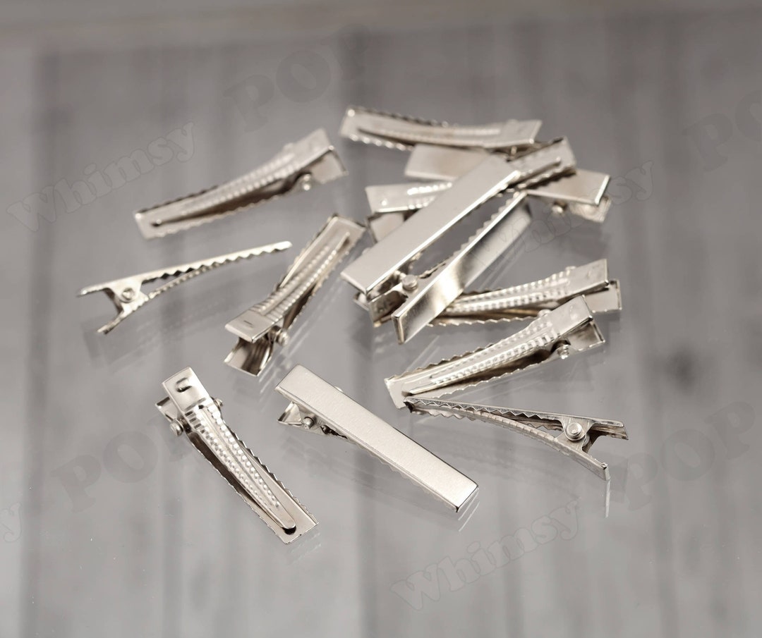 Small Silver Alligator Clips, Hair Clips, Hair Accessory Blanks, Hair