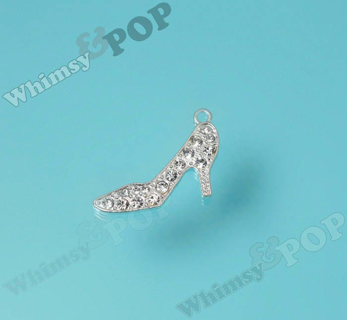 CLEARANCE SALE Crystal Rhinestone Glass Slipper Kawaii Charm, High He…