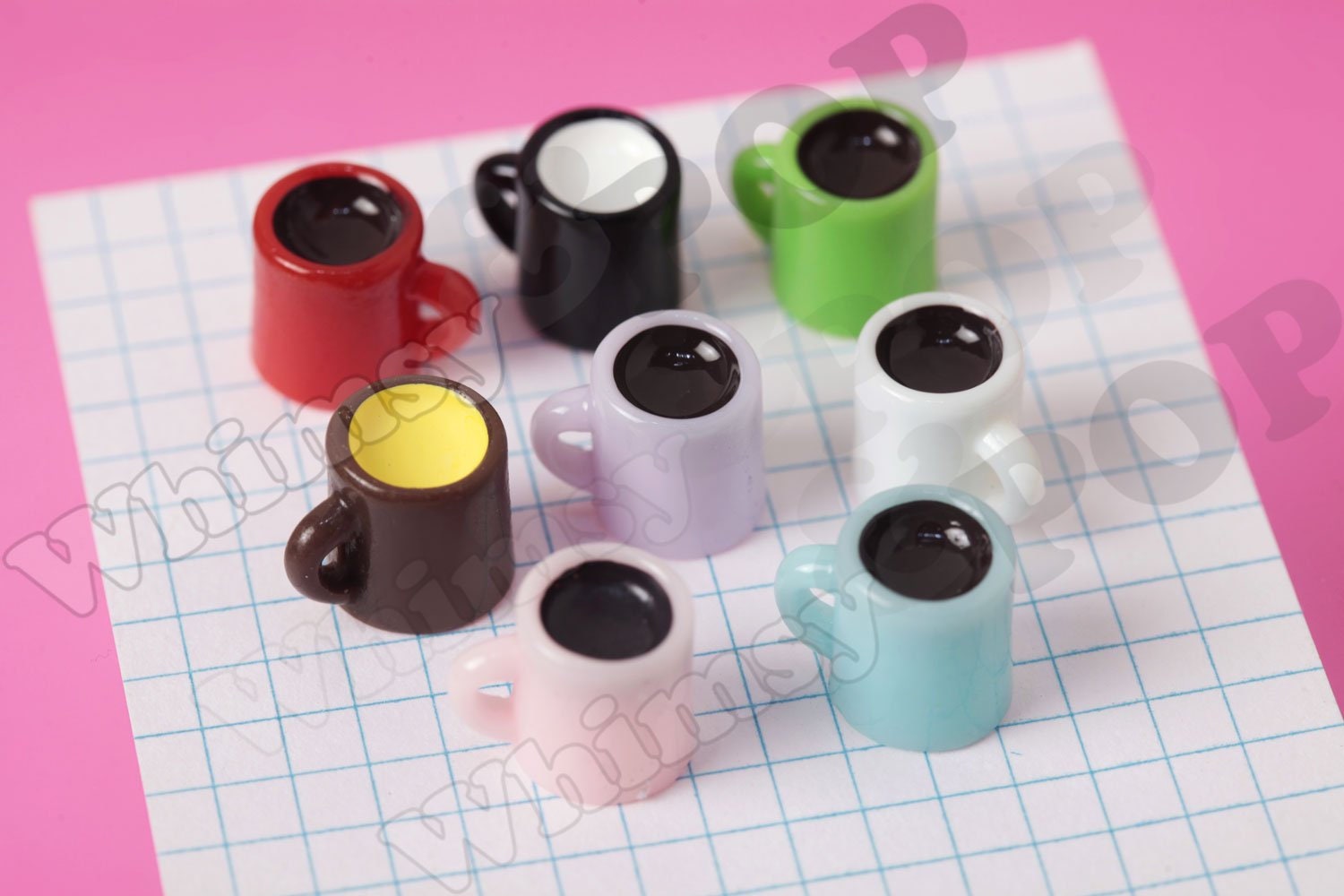 NEW Colorful Coffee Cup Mug Charm Cabochon, CAFE Mug Kawaii Cabochons…