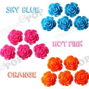 20MM Large Detailed Rose Cabochons, Resin Cabochons, Flower Shaped, Flatback Roses, Flat Back Roses, Flower Cabochons, Flower Cabs image 6