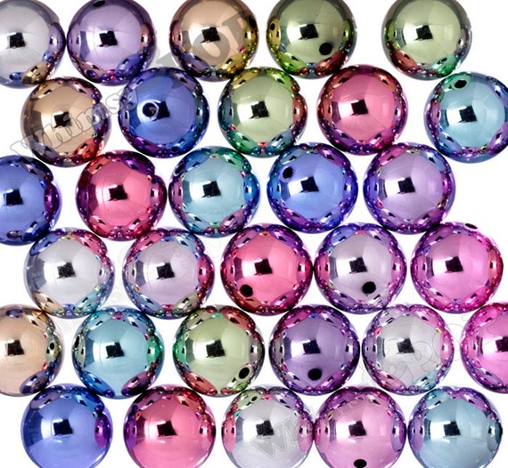 Chrome Colored Beads - 10PK