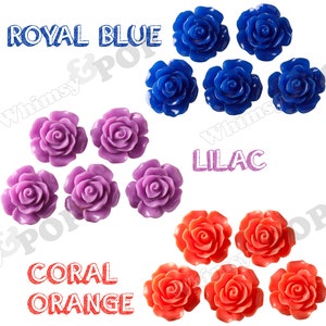 20MM Large Detailed Rose Cabochons, Resin Cabochons, Flower Shaped, Flatback Roses, Flat Back Roses, Flower Cabochons, Flower Cabs image 5