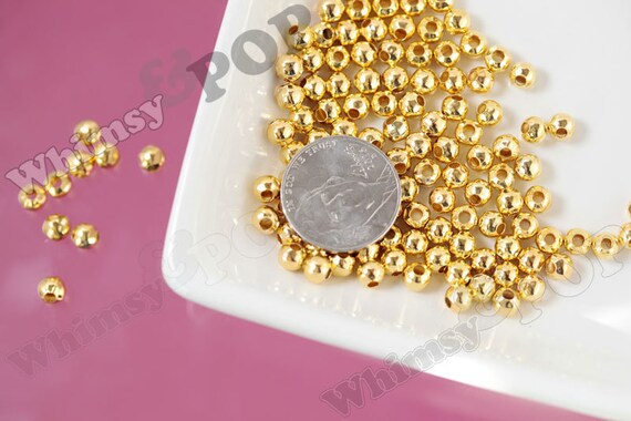 Round Ring Beads | Big Hole Spacer Bead | Gold Dreadlock Beads | Slider Bead | European Charm Bracelet Making (10pcs / Antique Gold / 8mm x 4mm)