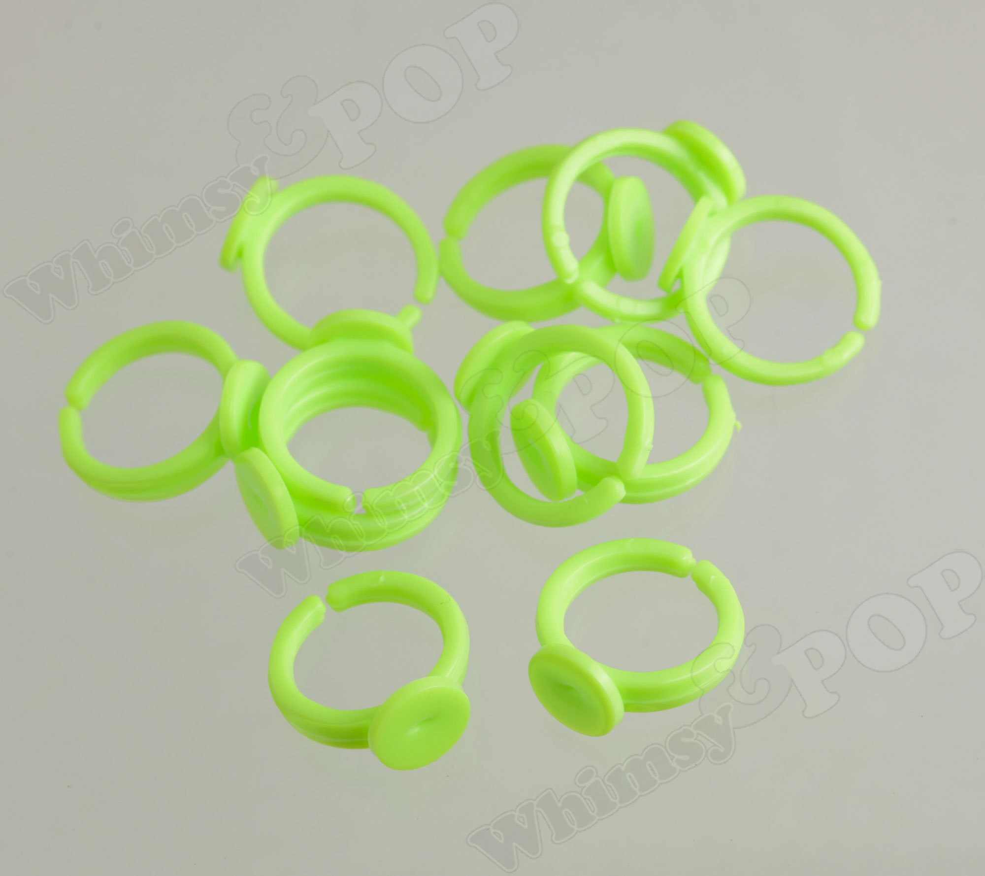 Colorful Acrylic Kid Sized Ring Blanks Rainbow Ring Blanks Etsy