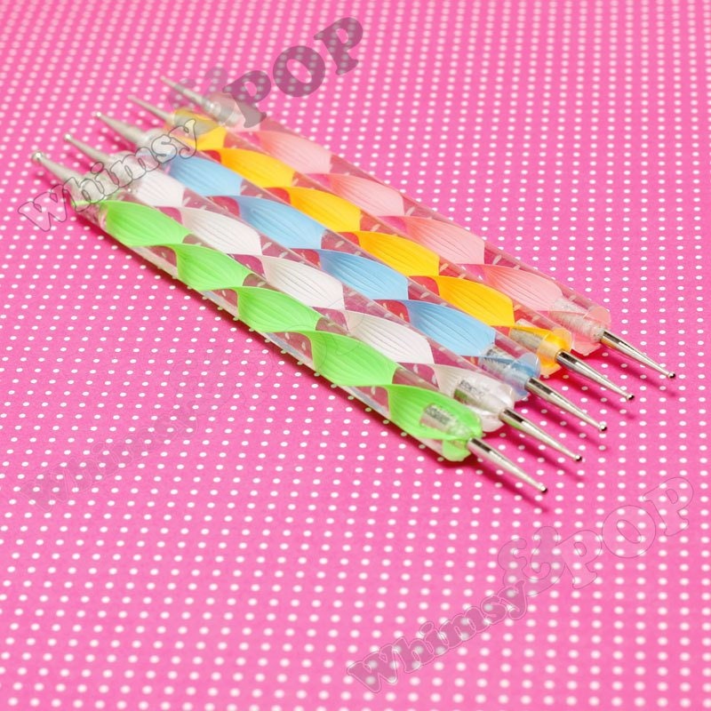 OVERSTOCK SALE - 5 Nail Art Dotting Tools, Nail Tools, Deco Tools, Na…