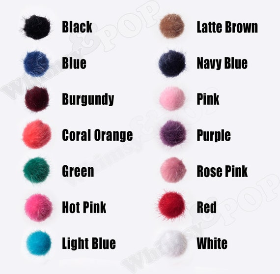 Venditore del Regno Unito Blu 8 mm vera pelliccia di coniglio Borsa Fascino Catena Anello PORTACHIAVI Pon pon