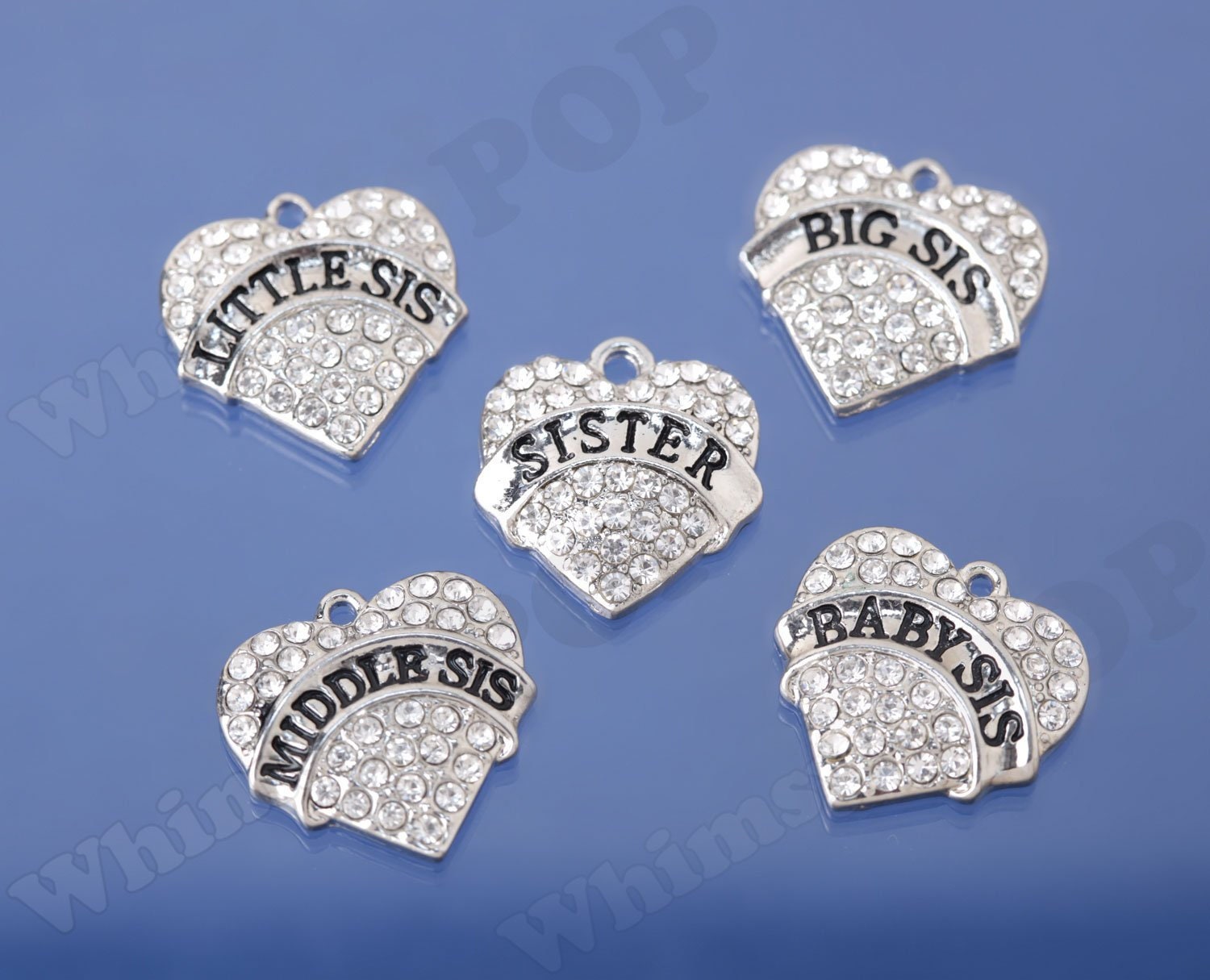 1 Sister Charm Tibetan Silver Crystal Rhinestone Big Sis - Etsy