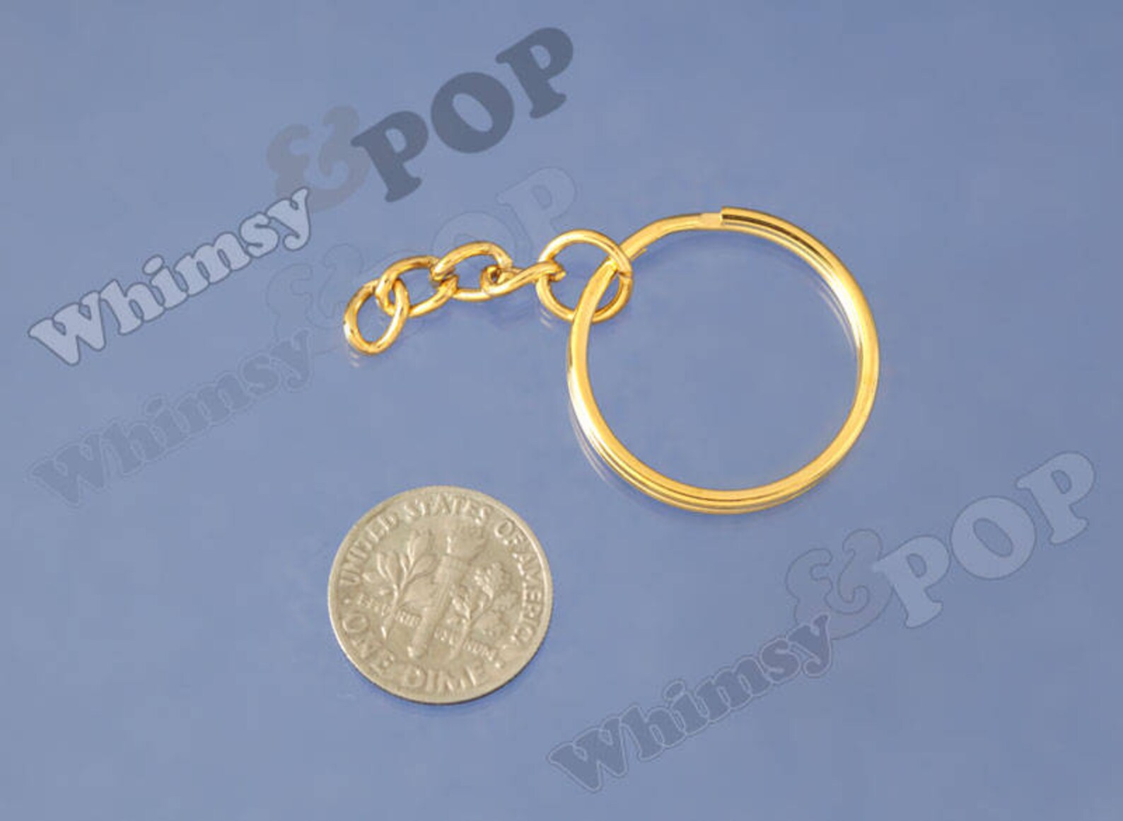 Gold Tone Key Ring Keychain Charm Blanks and Findings Keyring Etsy