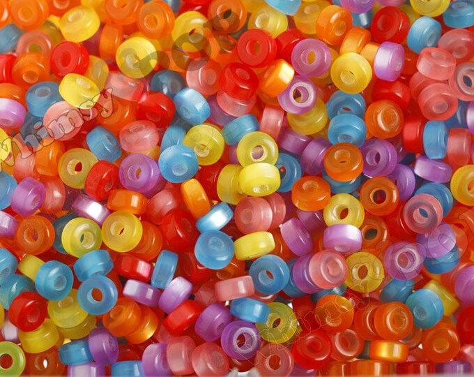 50 Bright Mixed Color Kandi Pony Style Frosted Beads 9MM X Etsy
