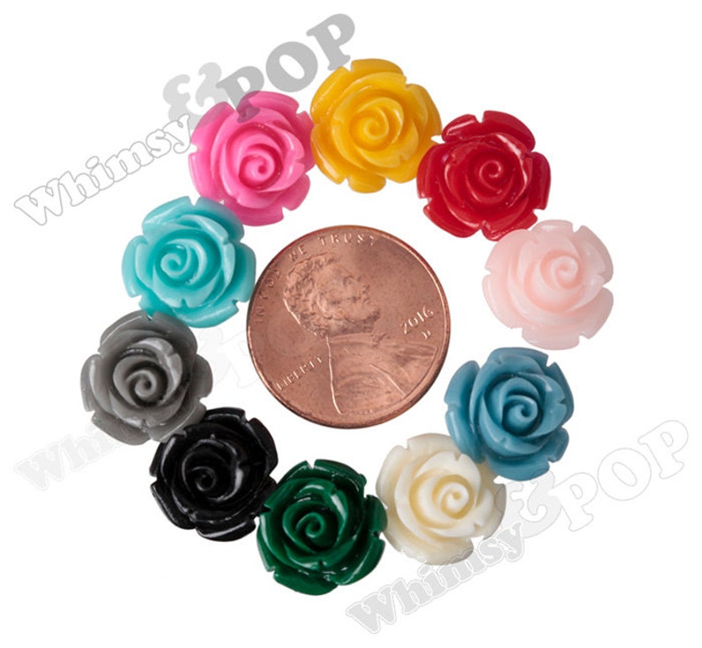 12mm Aqua Blue Rose Beads Flower Beads Drilled Flowers 12mm Etsy