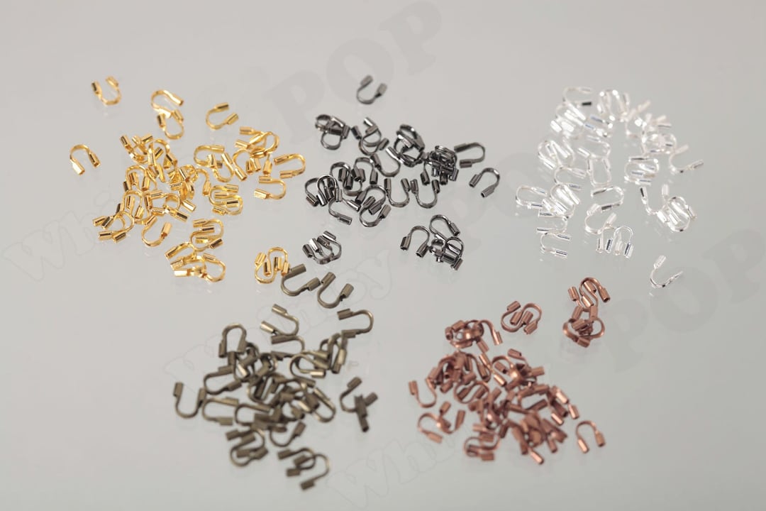 100 Wire Guards, Gold Silver Wire Guardians, Wire Protectors Findings