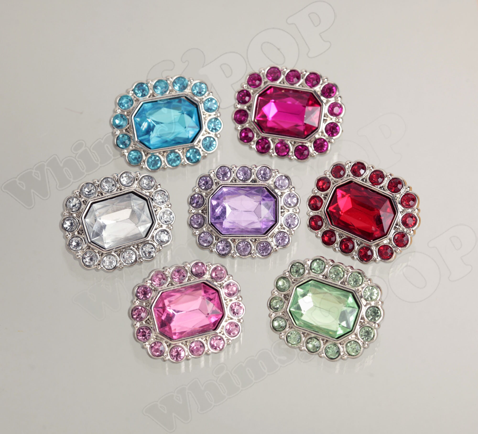 Acrylic Rhinestone Buttons,  Rhinestone Button, Shank Buttons, Craft …