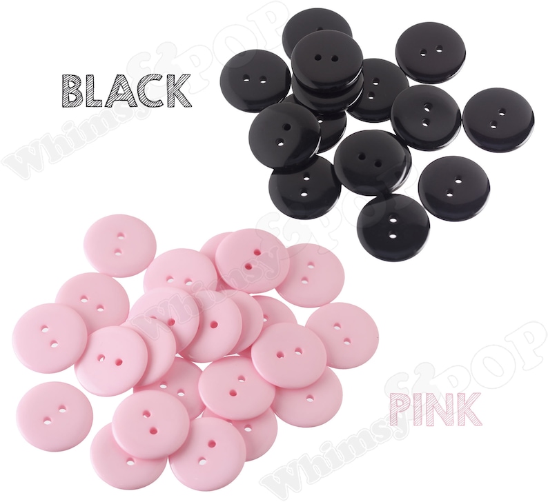 Colorful Resin Buttons, 23mm Sewing Buttons for Crafting, China Buttons, Rainbow Buttons, Sewing Supplies, Pink Plastic Buttons image 10