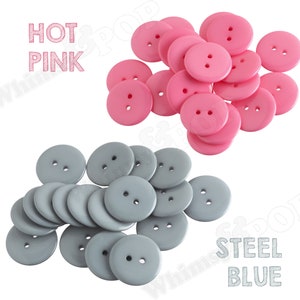 Colorful Resin Buttons, 23mm Sewing Buttons for Crafting, China Buttons, Rainbow Buttons, Sewing Supplies, Pink Plastic Buttons image 4