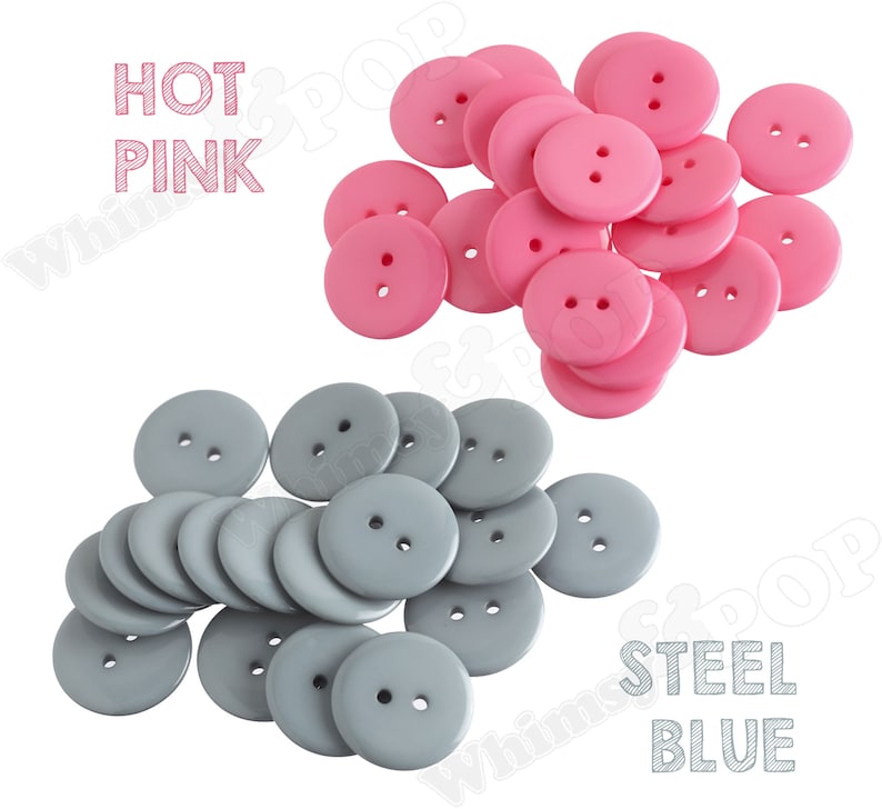 Colorful Resin Buttons, 23mm Sewing Buttons for Crafting, China Buttons, Rainbow Buttons, Sewing Supplies, Pink Plastic Buttons image 4