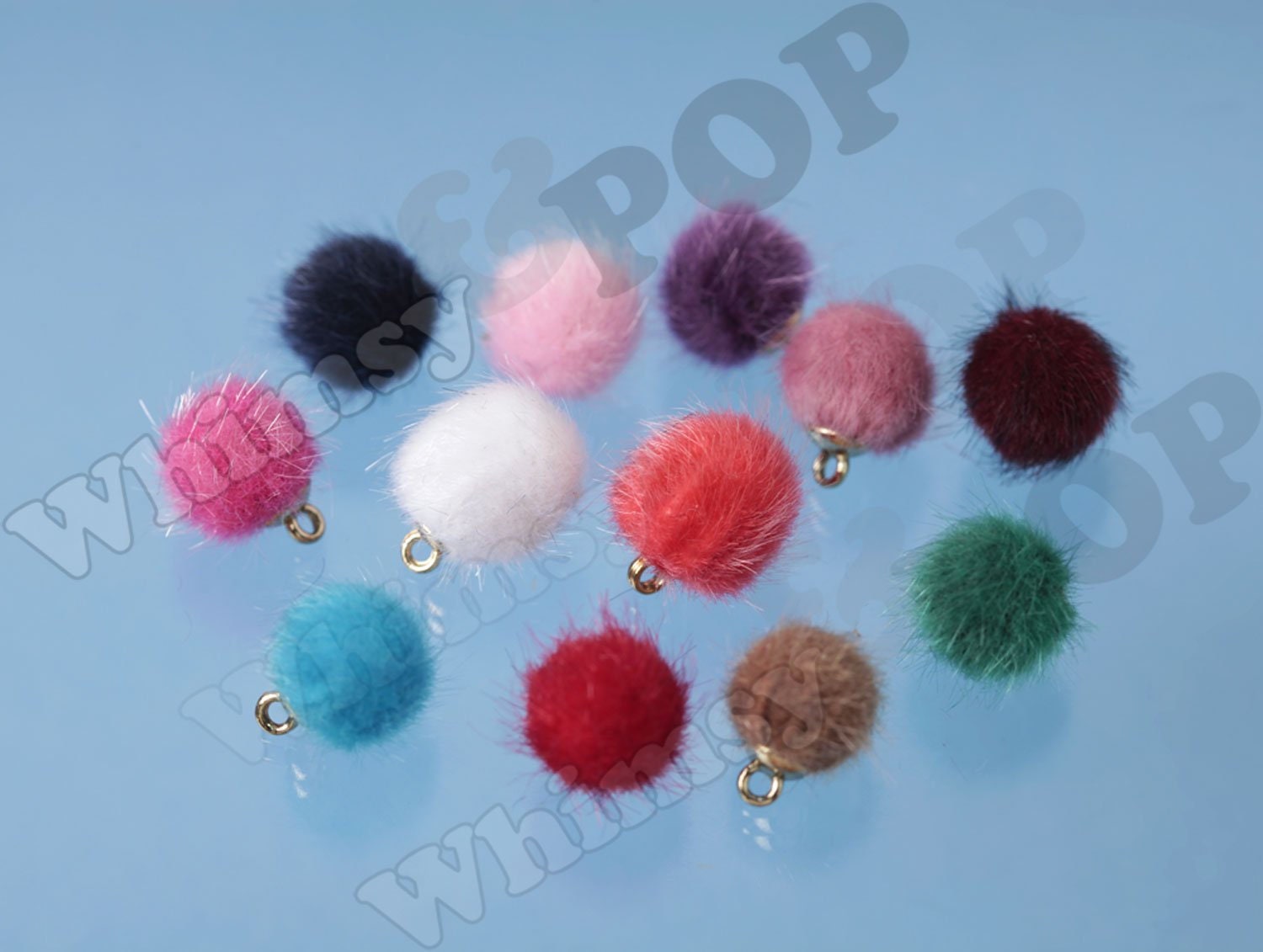 Violet & Brooks Pom Pom Pearl Initial Keychains R