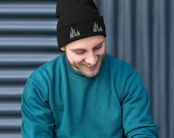 Embroidered Cotton Blend Beanie
