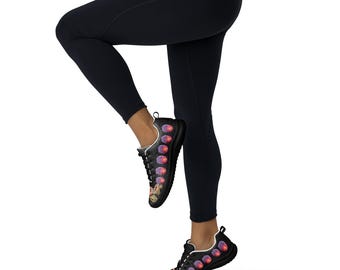 Lightweight Athletic Shoes Women's, Breathable Flyknit, Padded Collar, Rubber Outsole
