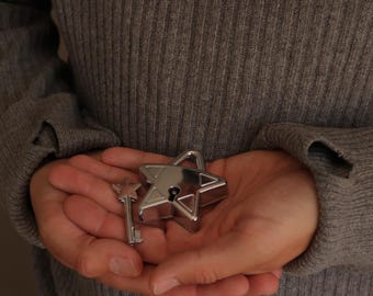 Rompecabezas – Cerradura de estrella / Juguete de lógica creativo de metal para mayores de 5 años