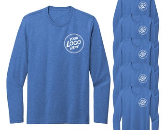 Camiseta unisex de manga larga con logotipo personalizado: camiseta de tela reciclada a granel