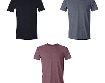 Camisas Gildan Softstyle personalizadas y en blanco al por mayor (paquete de 3, 6 y 10)