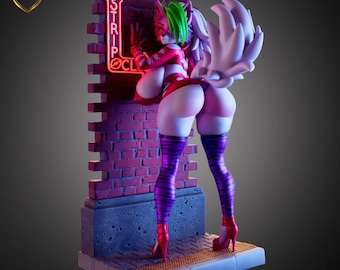 Roxanne Inspired Wolf Rocker Figurine, Hand Painted 3D Printed Collectible