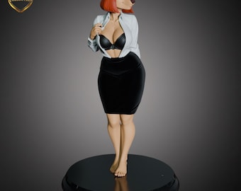 Figura de Sylvia Marpole: estatua de resina estilo anime, modelo de colección impreso en 3D y pintado a mano.