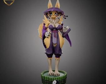 Figura inspirada en Renamon – Estatua de resina del anime Digimon, coleccionable pintada a mano