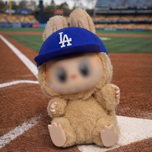 3D Printed MLB Dodgers, Jays, Yankees, Giants, Tigers, Mets, Red Sox, Guardians Baseball Cap 17cm - 20cm Plush Doll Cute Monster Blind Box