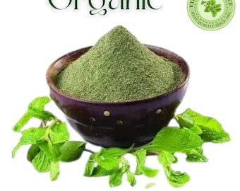 Poudre de menthe biologique | Poudre Pudina 100 % naturelle | Tisane et ingrédient de cuisine