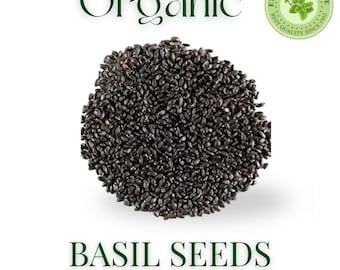 Poudre de basilic tulsi biologique - Basilic sacré - Sabja Seeds by EHS