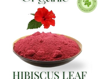 Organiskt hibiskusblompulver ätbart – naturligt pulver för drycker och recept
