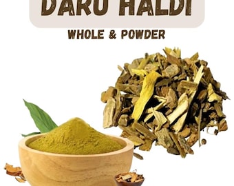 Sabut de Daruhaldi et poudre, épine-vinette indienne, berberis aristata, herbes daruharidra, curcuma, berberis par EHS
