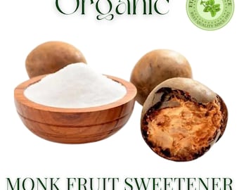 Monk Fruit Sweetener, Sugar Substitute w. Erythritol, Monkfruit, Keto, Granules Stewia Sugar Herb