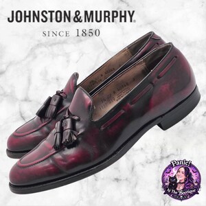 Johnston & Murphy Heritage Vintage Tassel Loafers Mens 9.5 C Oxblood Leather USA Vintage Brown LEATHER JOHNSTON & MURPHY Mens Shoes Kiltie  main image 3