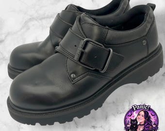 Vintage Gucci Loafer Shoes Black Leather Horsebit 90s 00s Men