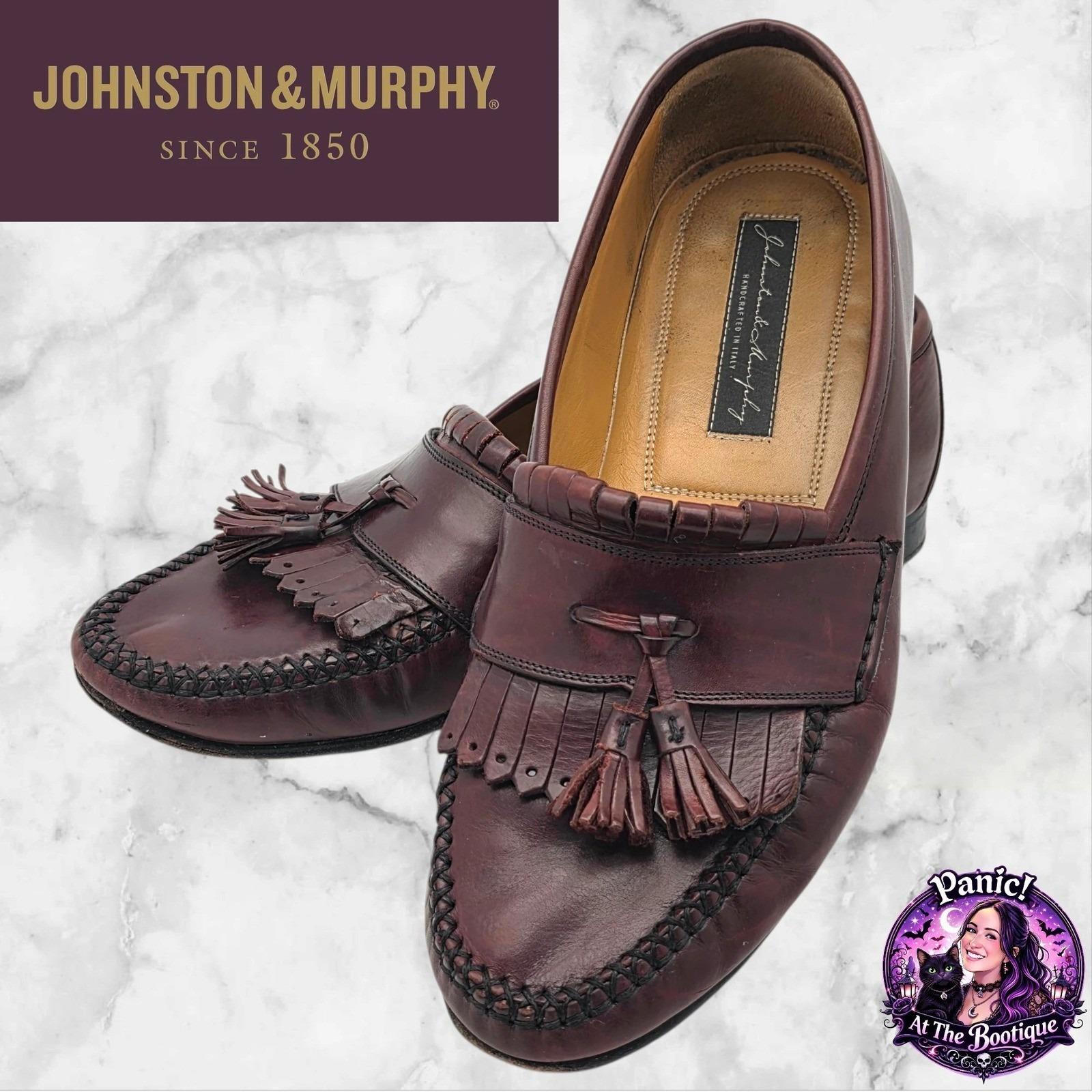 Johnston & Murphy Cellini Burgundy Leather Wingtip Tassel Loafers johnston murphy tassel products for sale | eBay main image 4