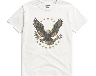 Vintage Bald Eagle T-Shirt | Patriotic USA Graphic Tee | American Flag Motif | Unisex Shirt | Gift for Him & Her