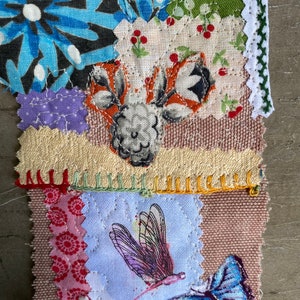 Snippet Roll Fabric Collage for Journals, Embellishments, Cards, Folk Art image 6