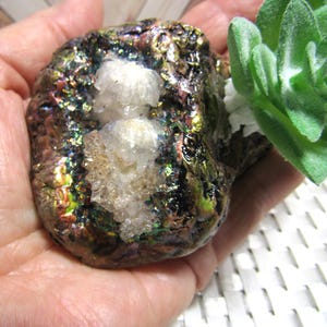 Geode Planter/real geode/Quartz/air Plant holder/Nature