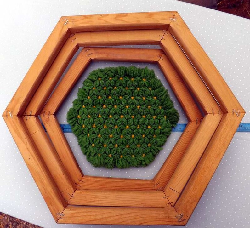 Weaving Loom Hexagon Wood Pot Holder 3 Looms Etsy