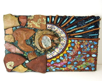 Mosaic Wall Art/Mixed media/Origins/ Abstract/organic