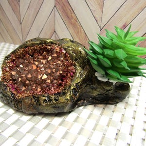 Geode Planter/real geode/Quartz/air Plant holder/Nature